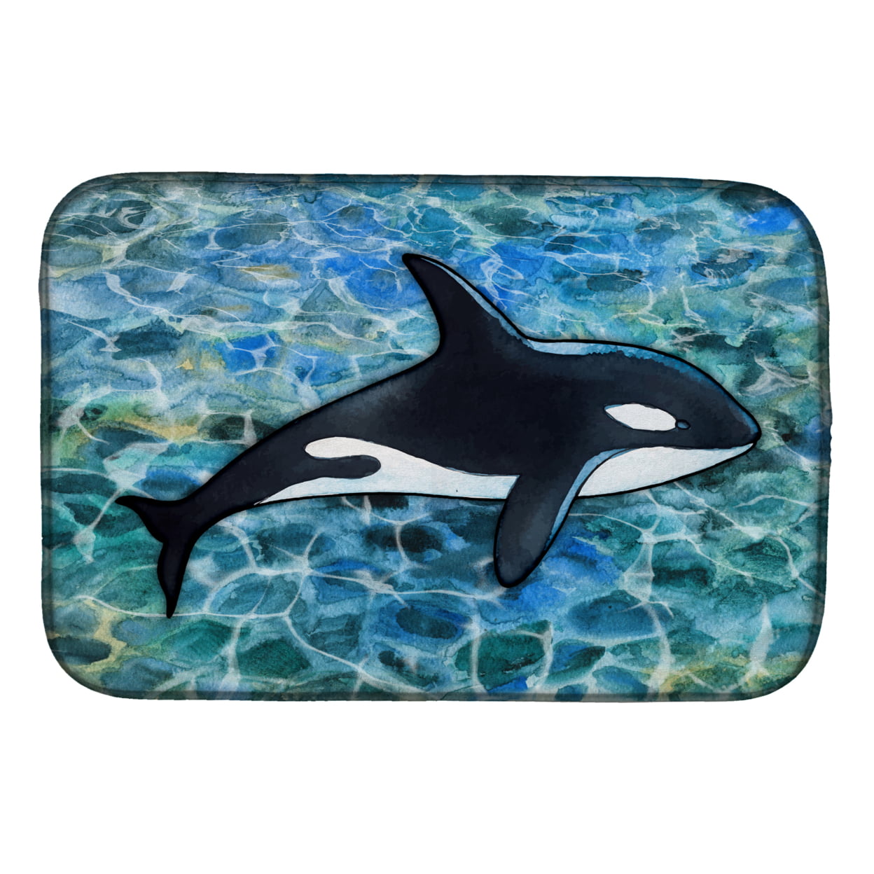 BB5348DDM Killer Whale Orca Dish Drying Mat