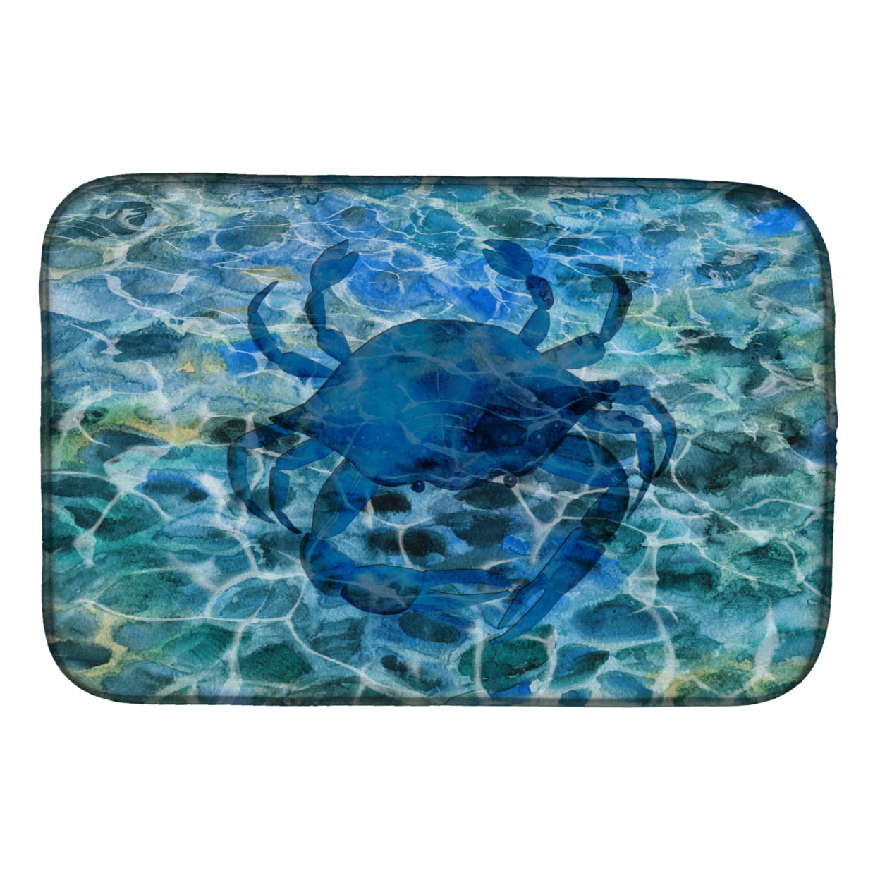 BB5369DDM Blue Crab Under Water Dish Drying Mat