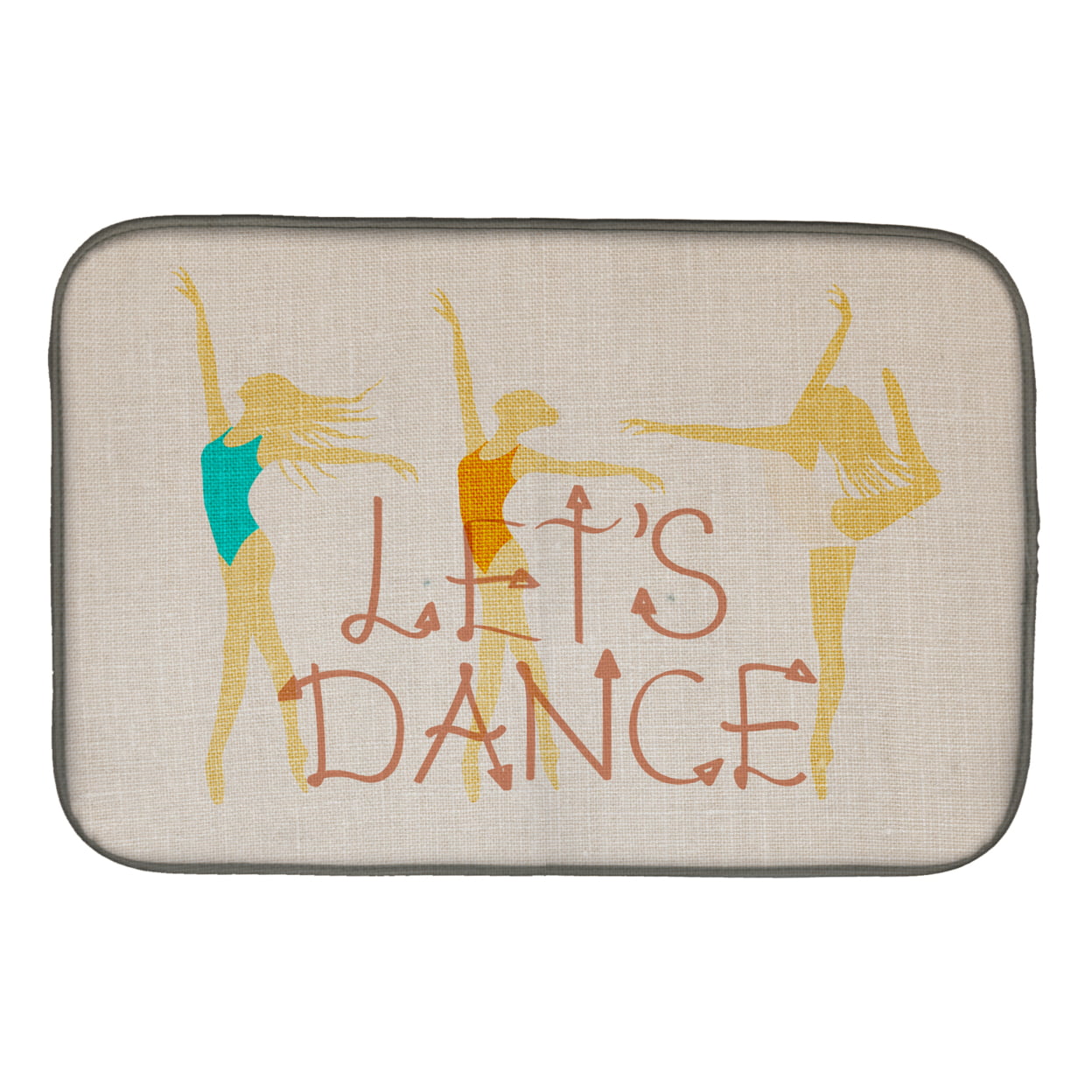 BB5376DDM Lets Dance Linen Light Dish Drying Mat