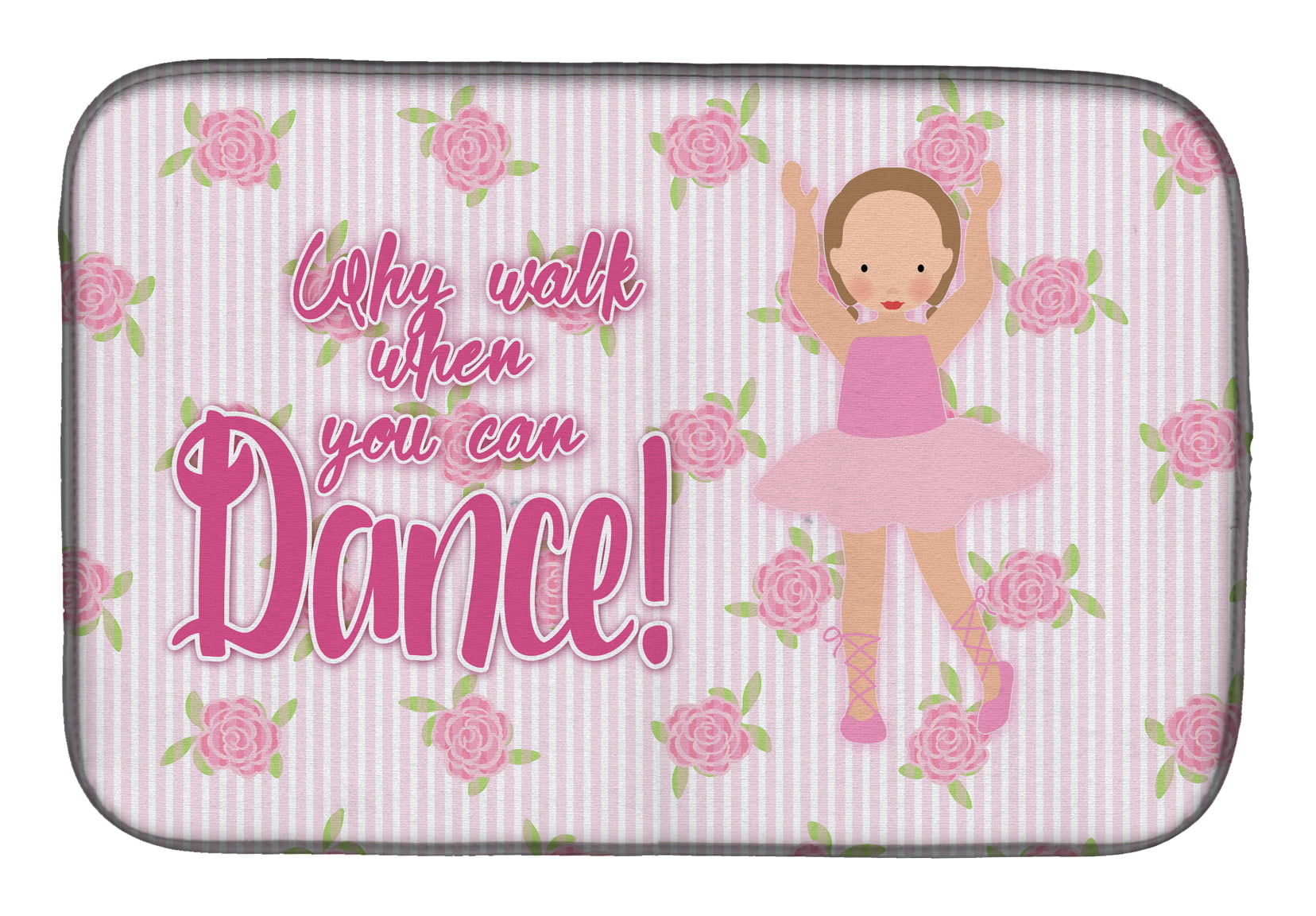 Ballet Brown Short Hair Dish Drying Mat