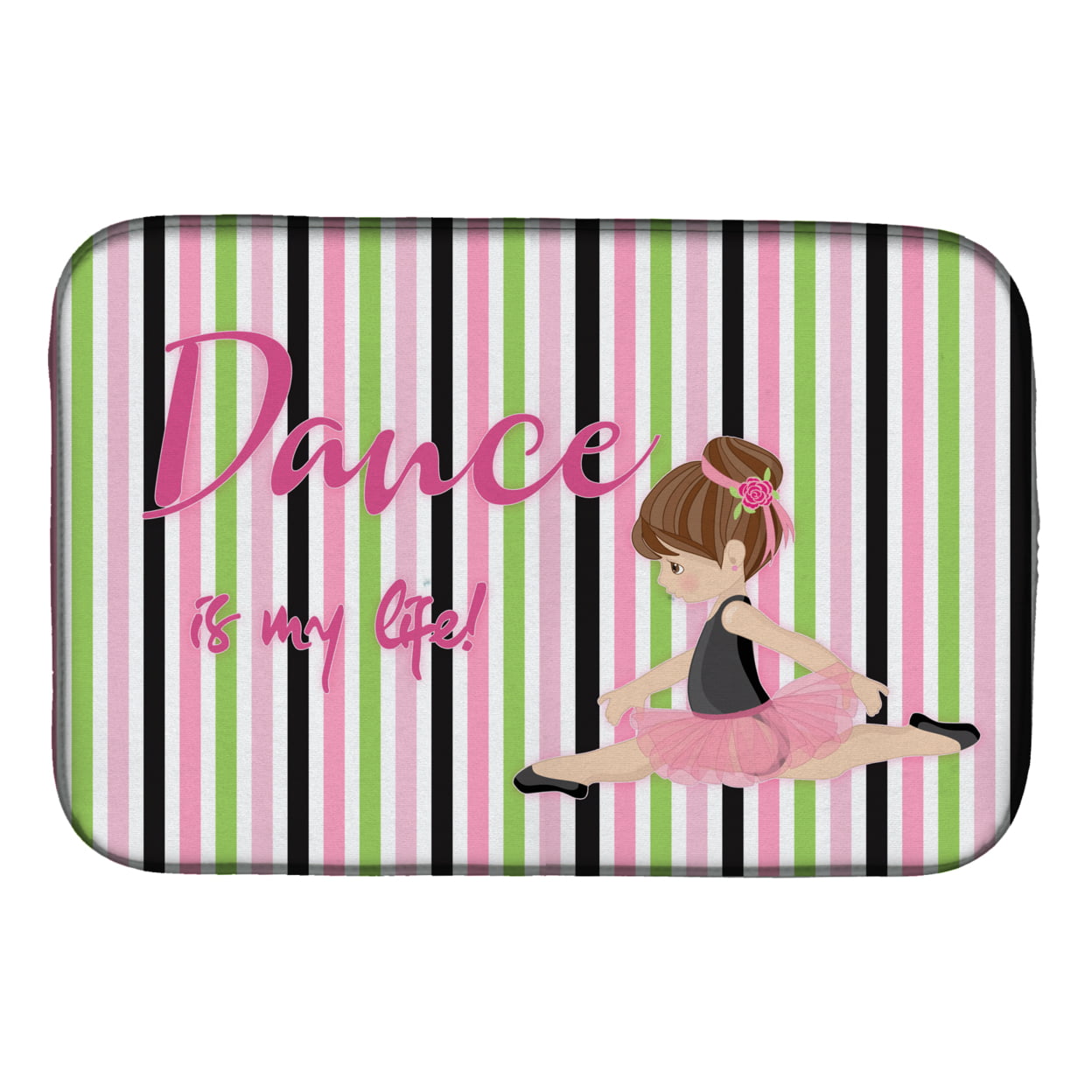 Ballet Dance is My Life Brunette Dish Drying Mat