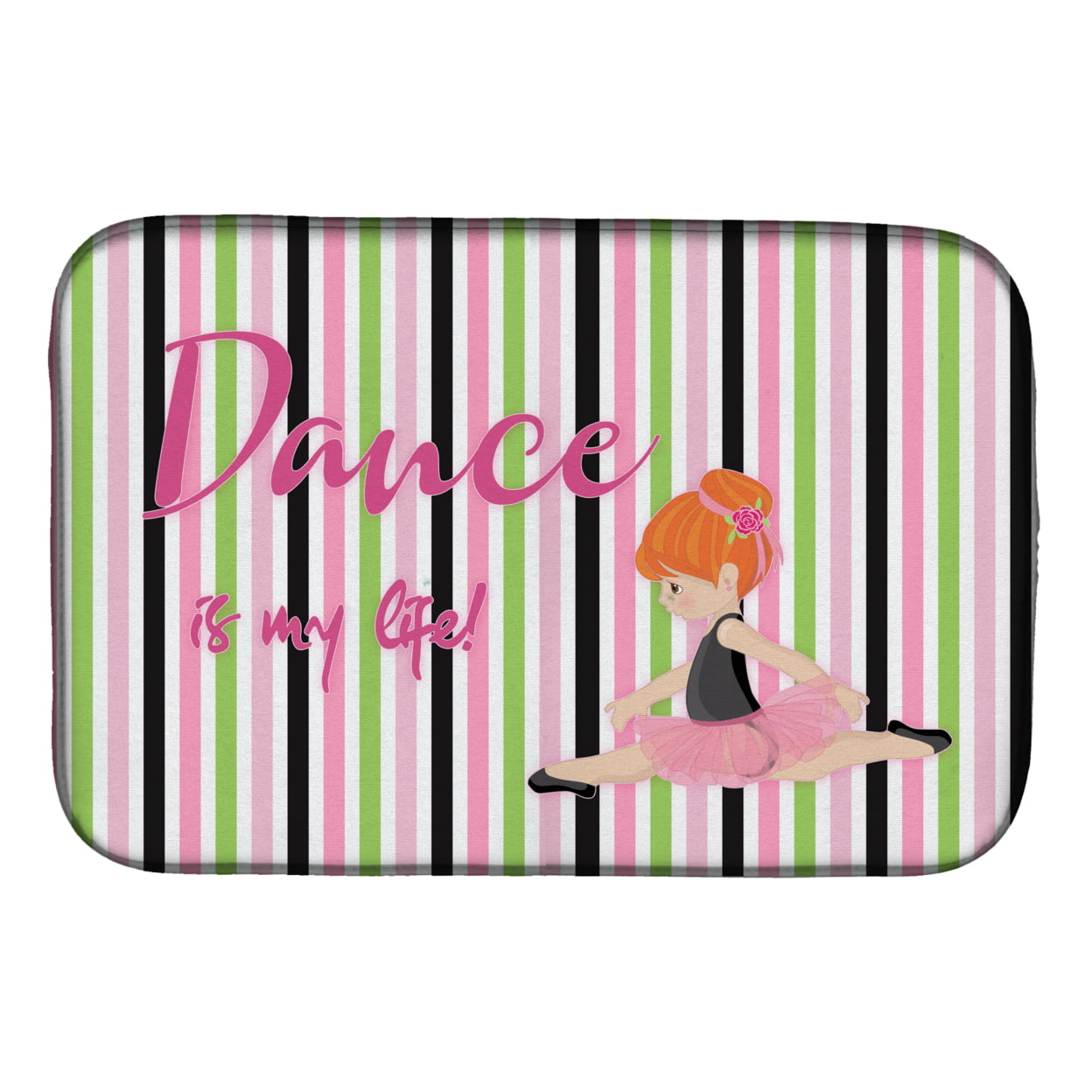 Ballet Dance is My Life Red Dish Drying Mat