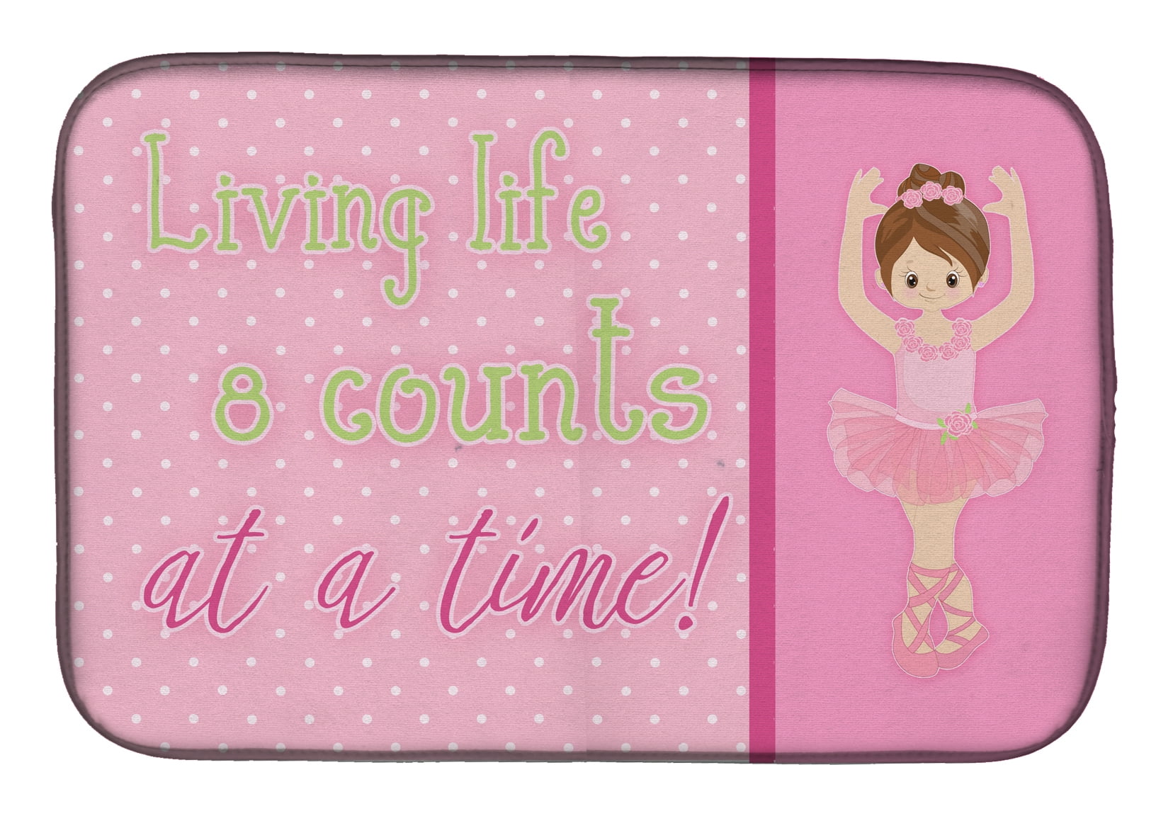Ballet in 8 Counts Brunette Dish Drying Mat