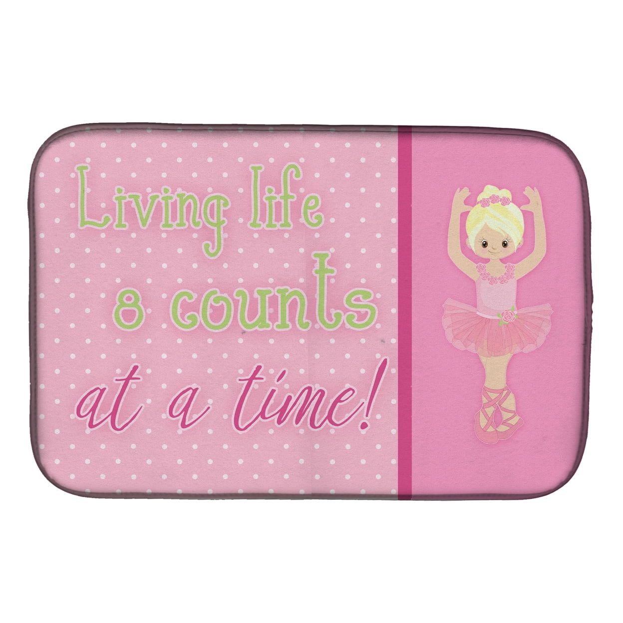 Ballet in 8 Counts Blonde Dish Drying Mat