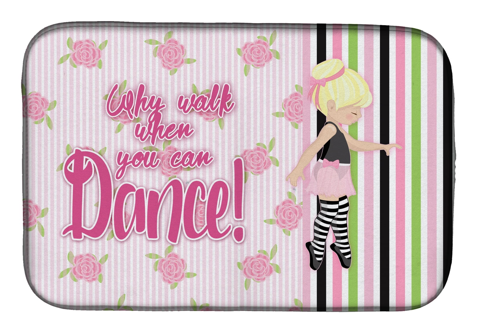 BB5400DDM Ballet Dance Stripes Blonde Dish Drying Mat