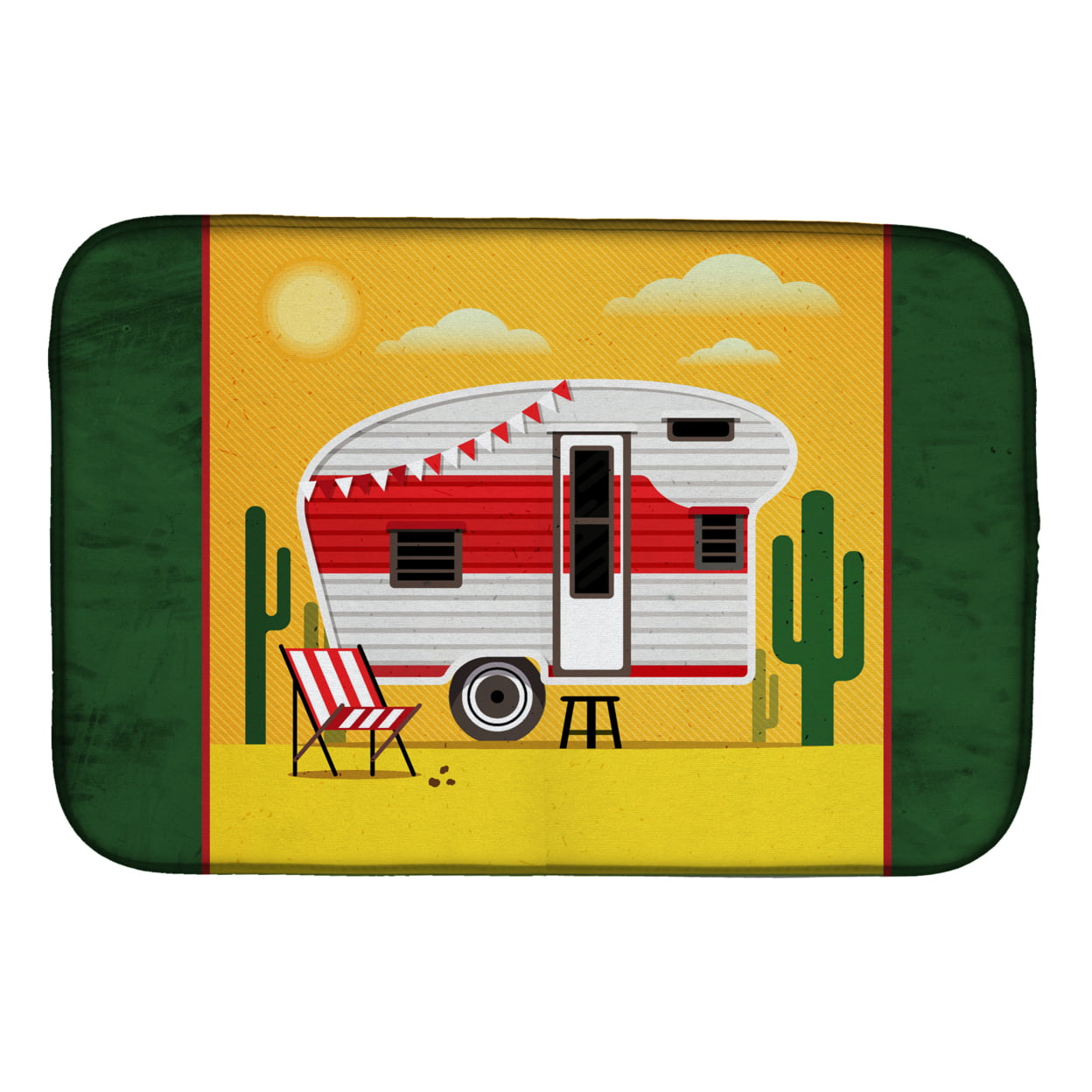 Greatest Adventure Retro Camper Desert Dish Drying Mat