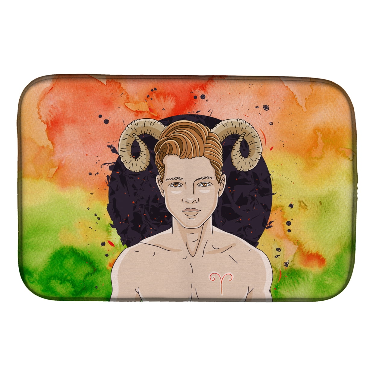 Aries Zodiac Sign Dish Drying Mat