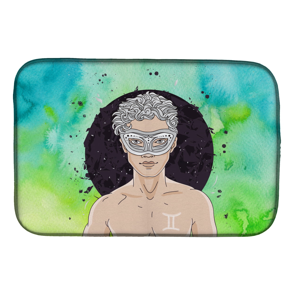 Gemini Zodiac Sign Dish Drying Mat