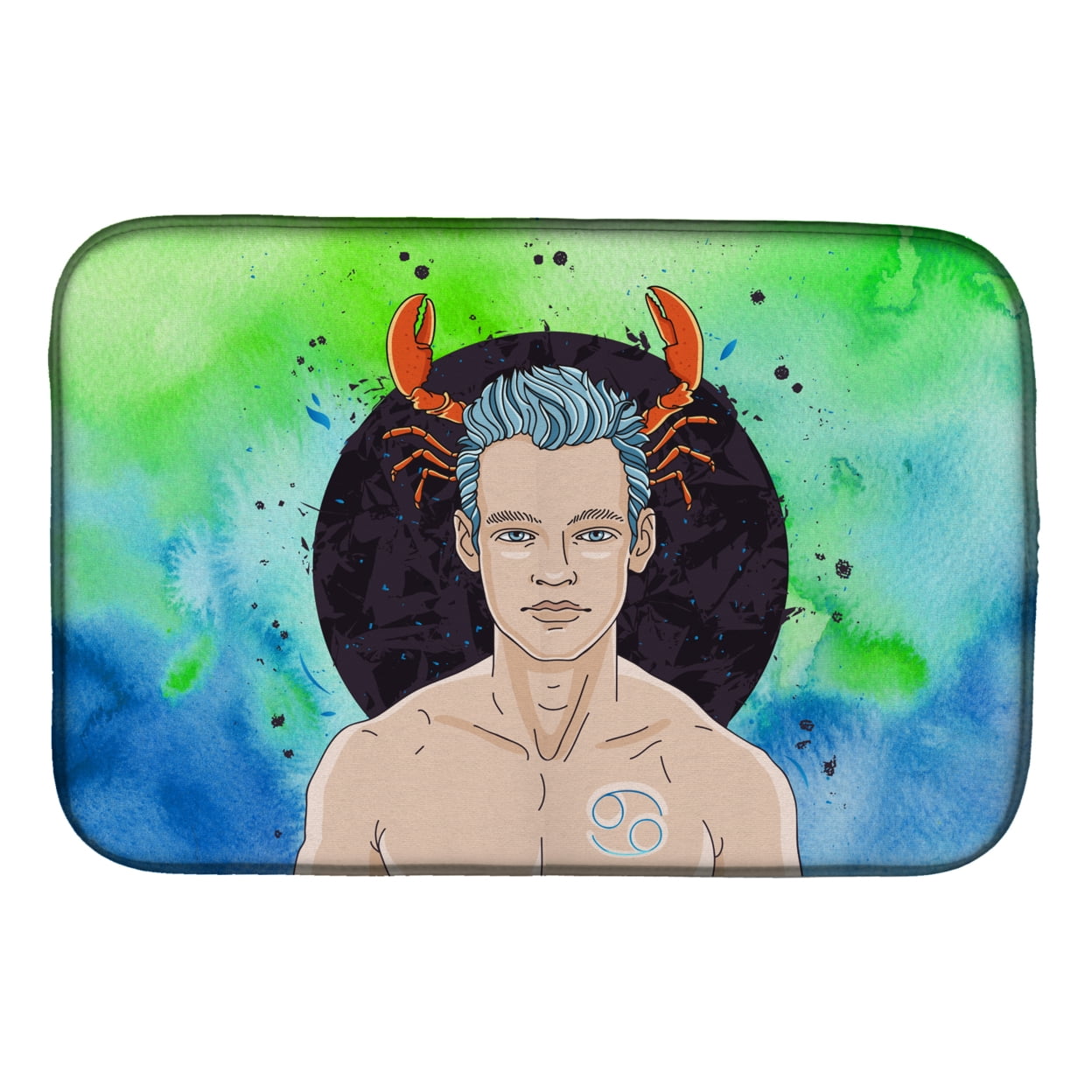 Cancer Zodiac Sign Dish Drying Mat