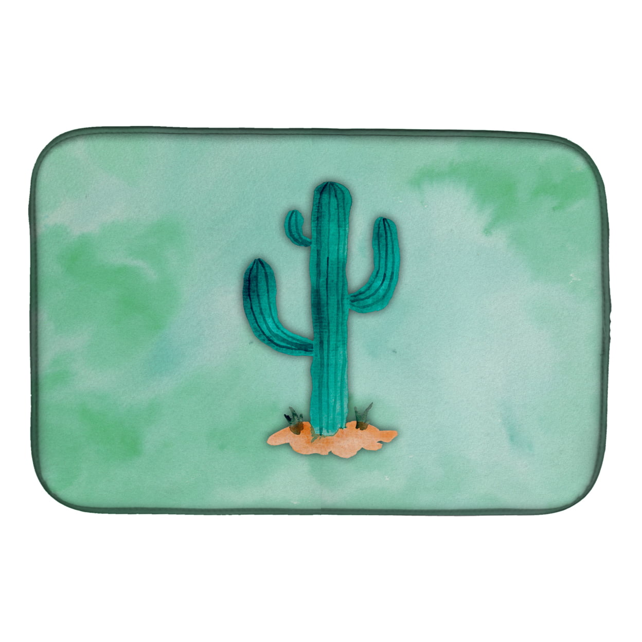 BB7369DDM Western Cactus Watercolor Dish Drying Mat