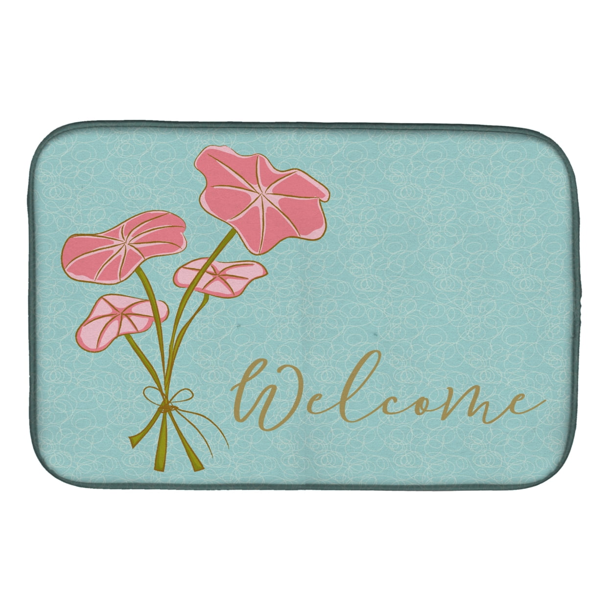 Bunch of Flowers Welcome Dish Drying Mat