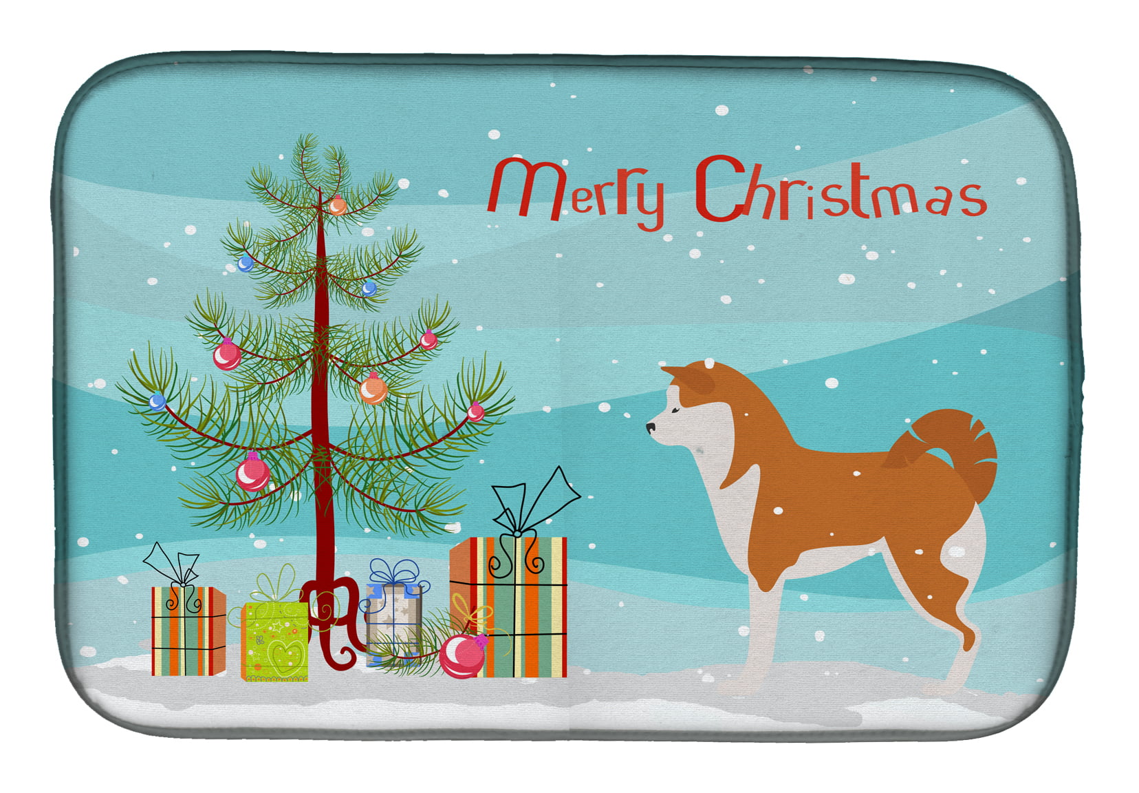 BB2990DDM Akita Merry Christmas Tree Dish Drying Mat