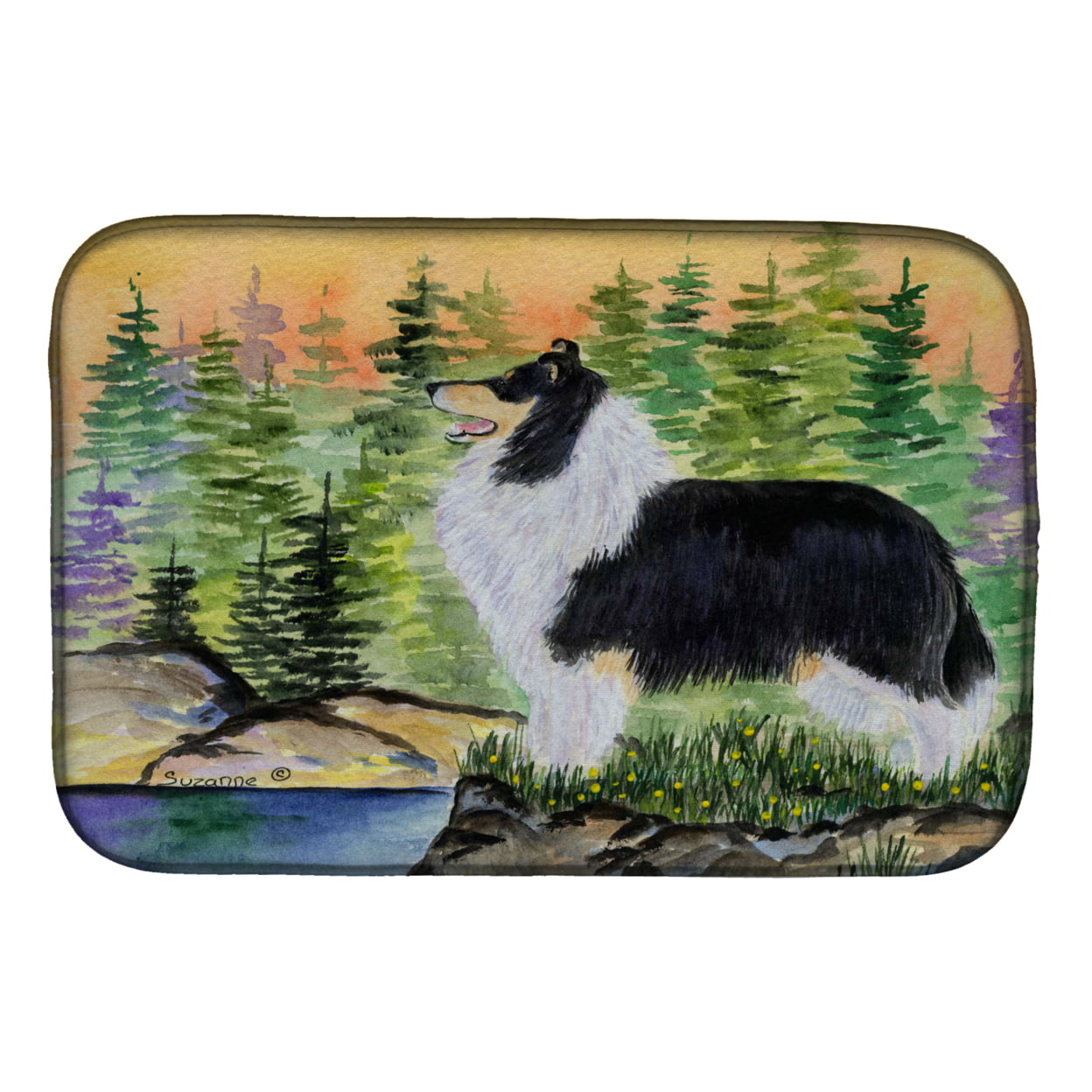 Picture of Carolines Treasures SS8203DDM Collie Dish Drying Mat