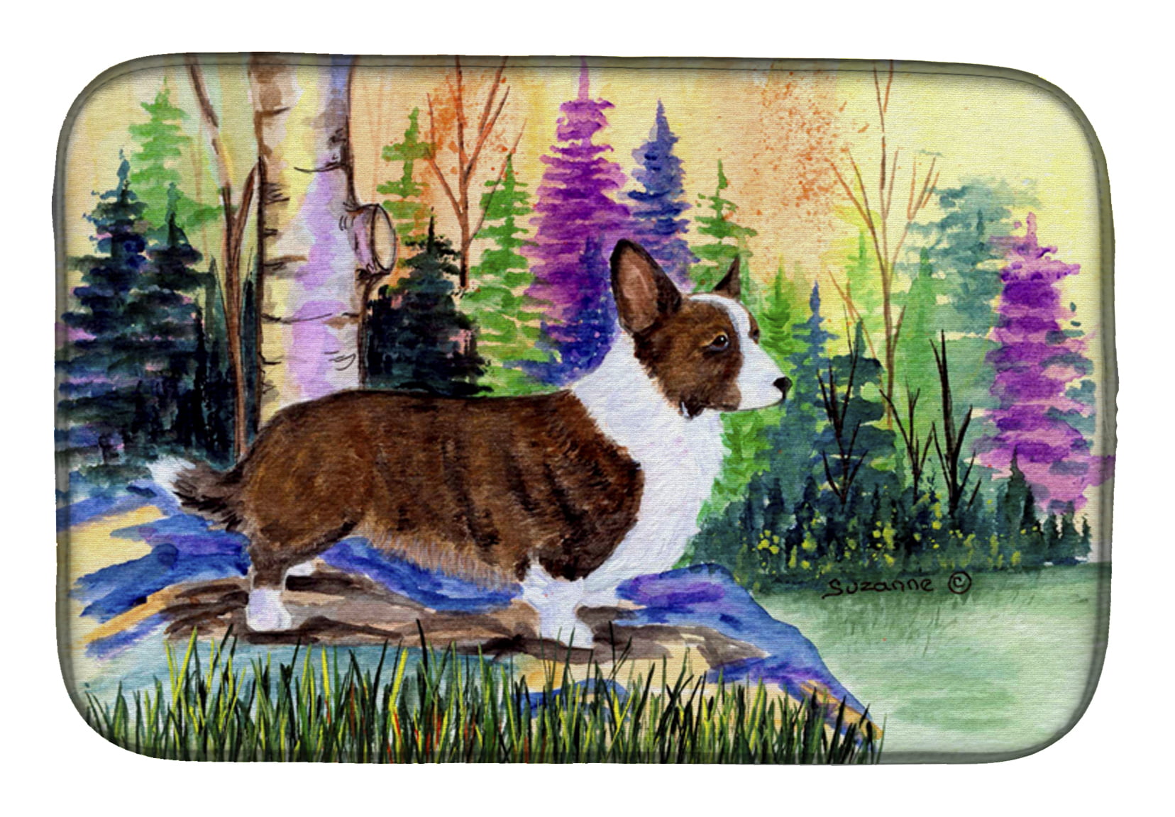Picture of Carolines Treasures SS8006DDM Corgi Dish Drying Mat