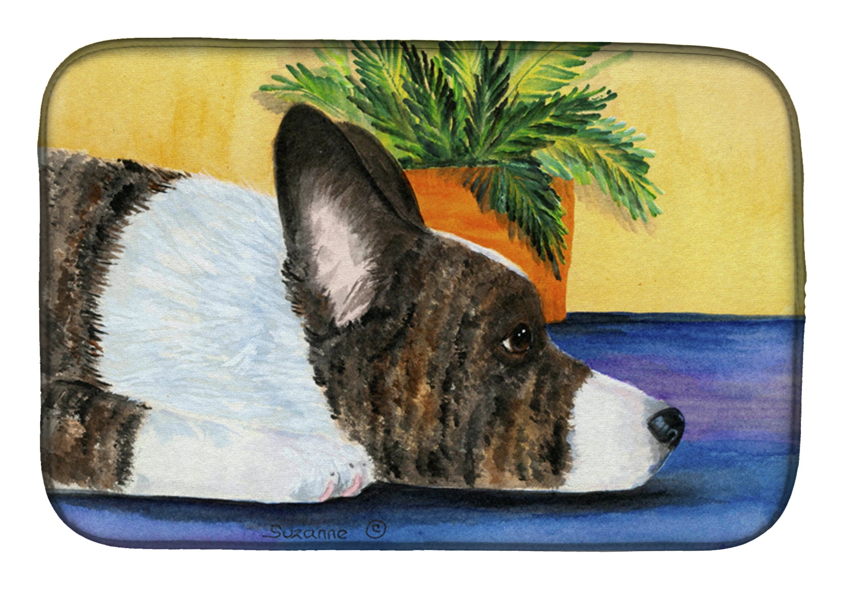 Picture of Carolines Treasures SS8190DDM Corgi Dish Drying Mat