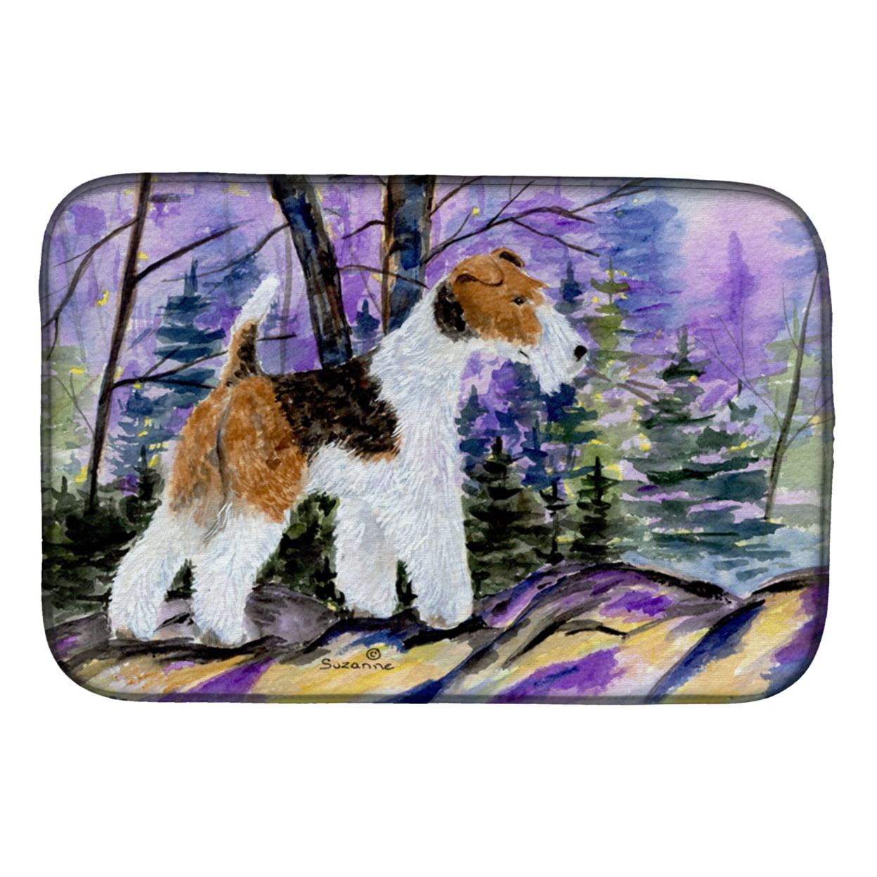 Picture of Carolines Treasures SS8630DDM Fox Terrier Dish Drying Mat