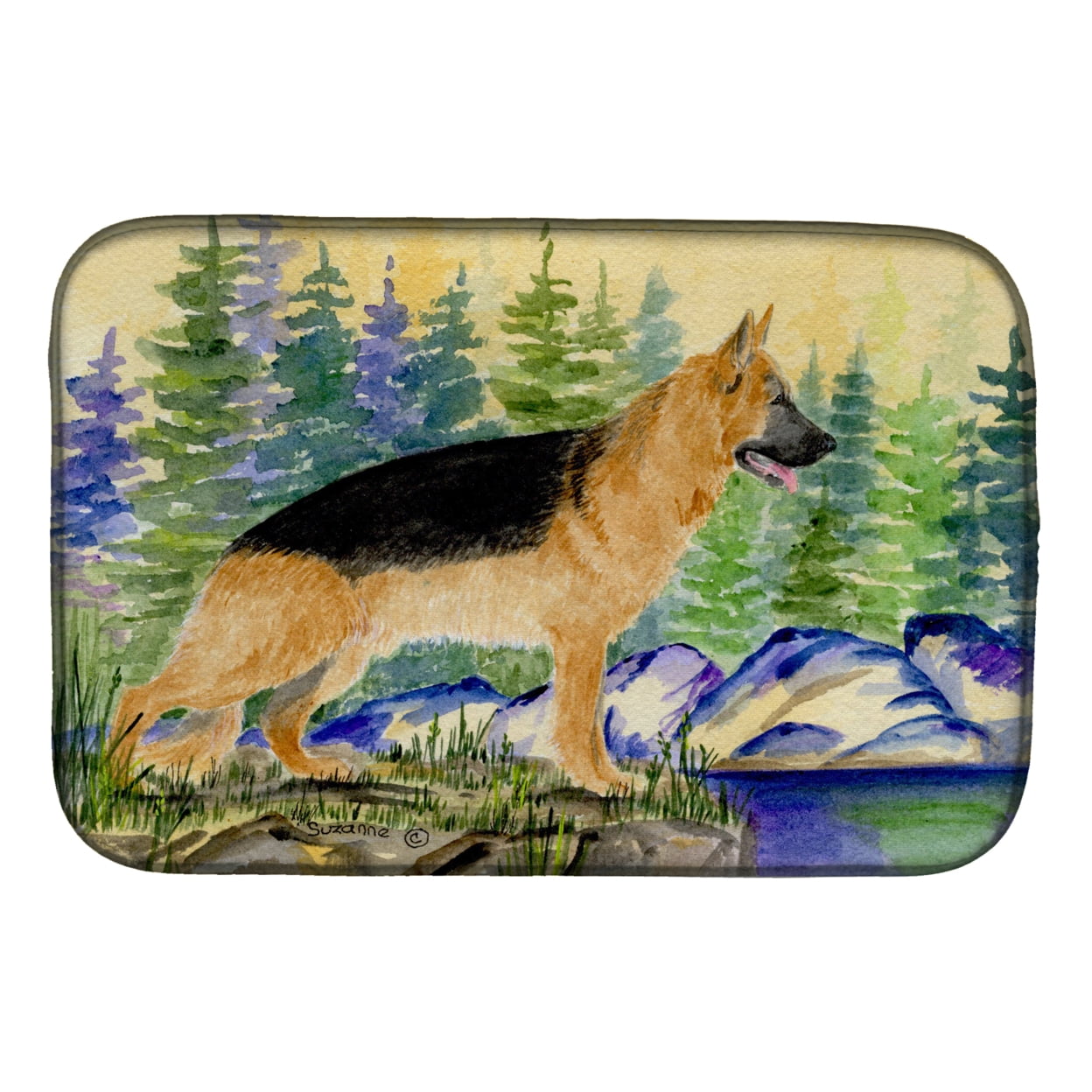 Picture of Carolines Treasures SS8129DDM German Shepherd Dish Drying Mat