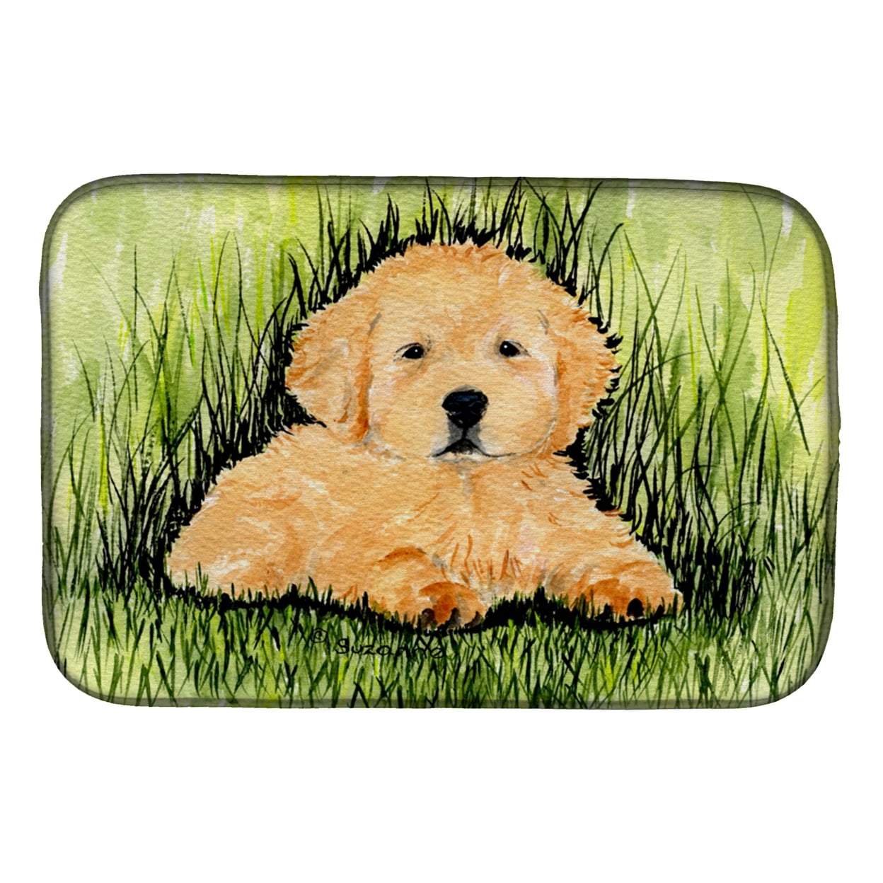 Picture of Carolines Treasures SS8476DDM Golden Retriever Dish Drying Mat