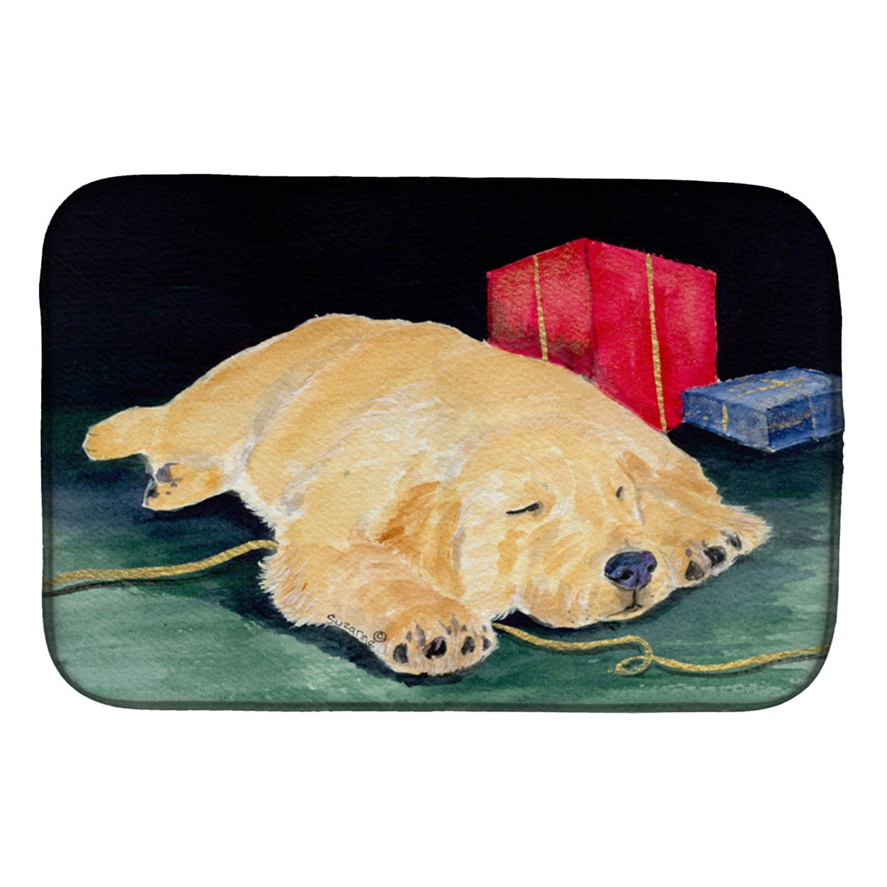 Picture of Carolines Treasures SS8576DDM Golden Retriever Dish Drying Mat