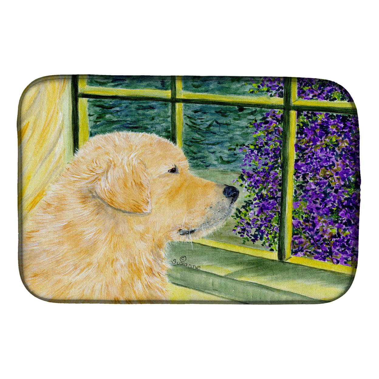 Picture of Carolines Treasures SS8680DDM Golden Retriever Dish Drying Mat