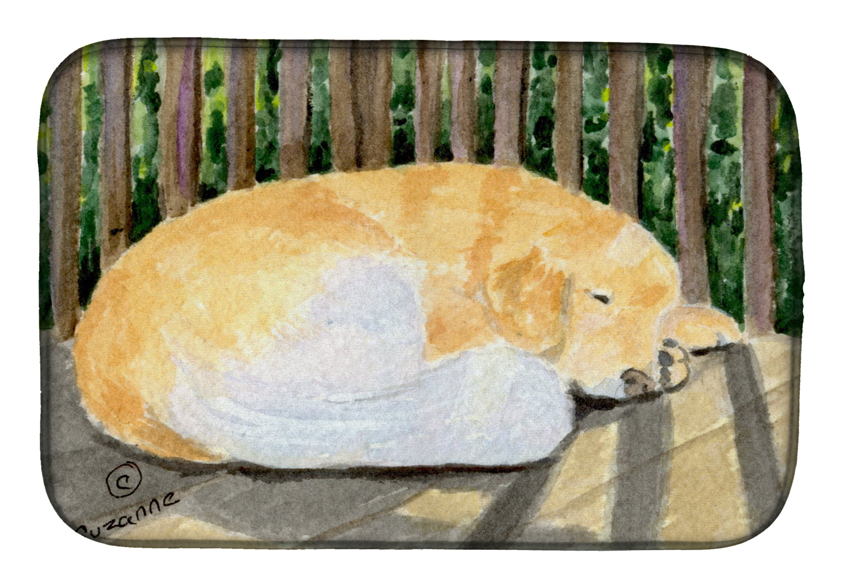 Picture of Carolines Treasures SS8760DDM Golden Retriever Dish Drying Mat