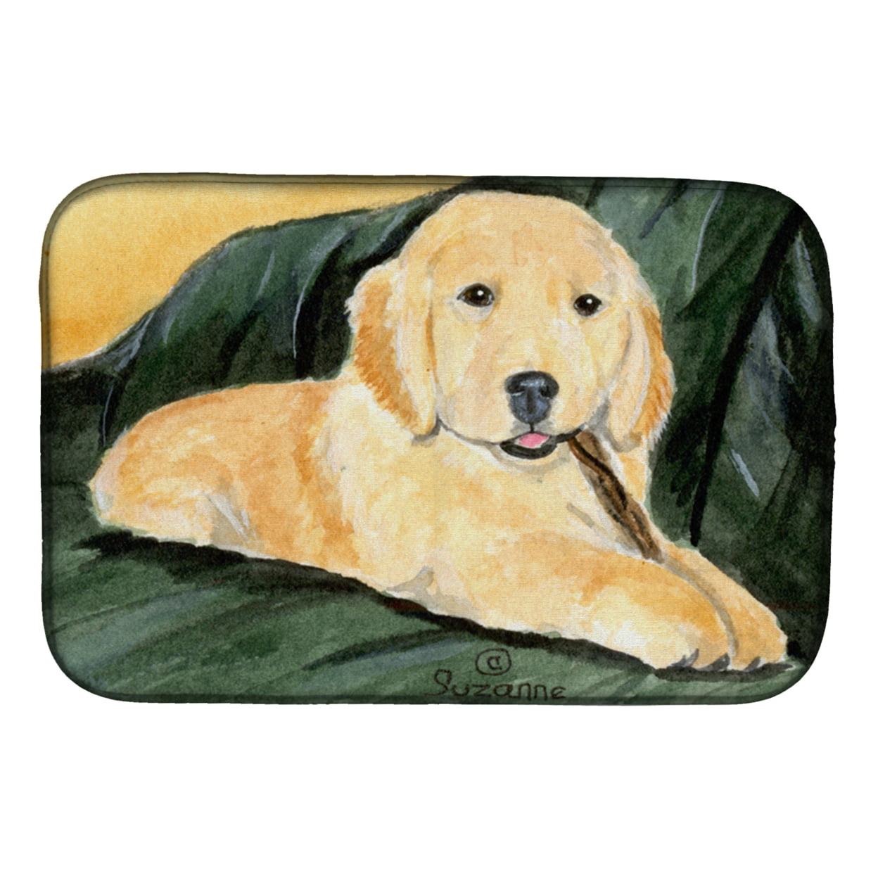 Picture of Carolines Treasures SS8761DDM Golden Retriever Dish Drying Mat