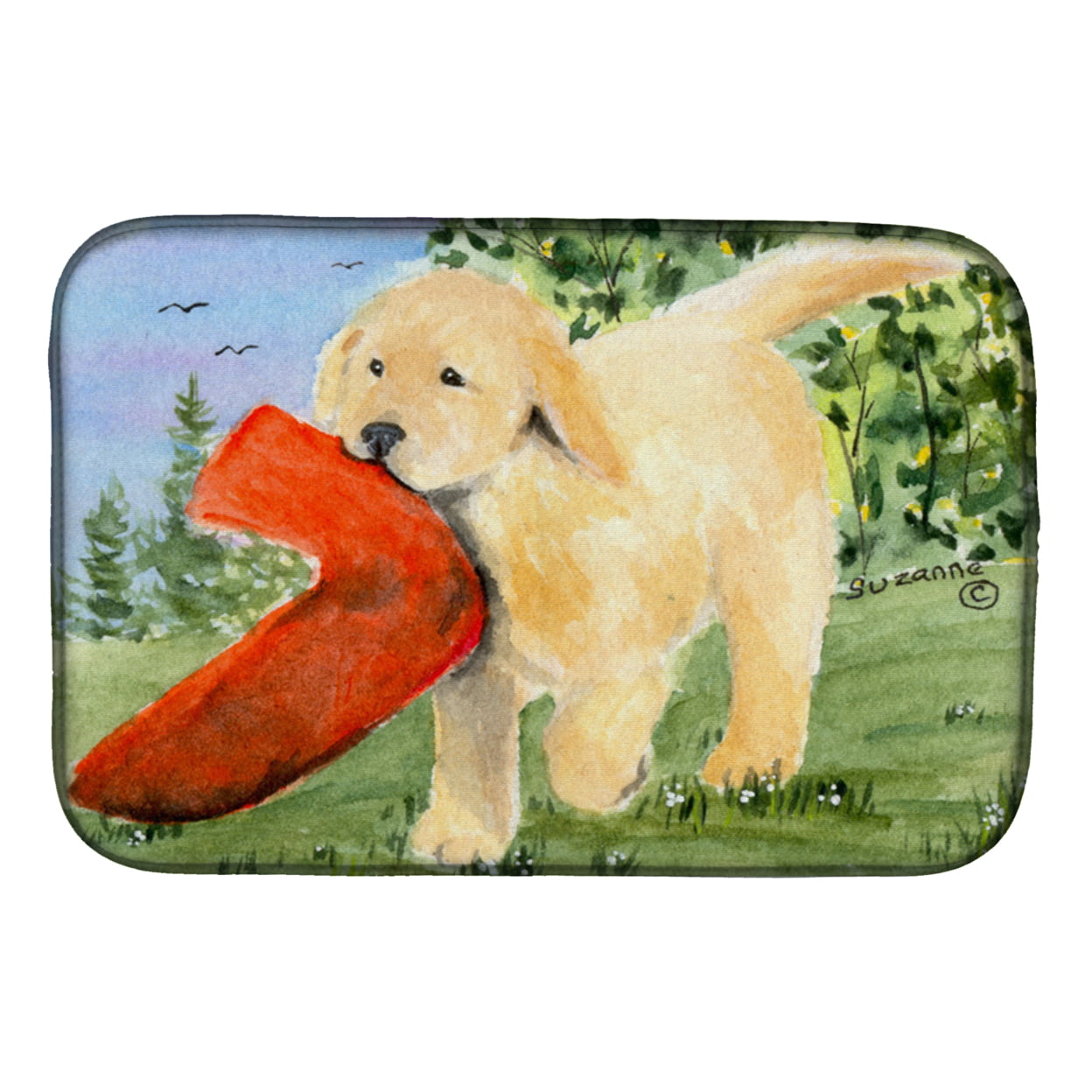 Picture of Carolines Treasures SS8762DDM Golden Retriever Dish Drying Mat