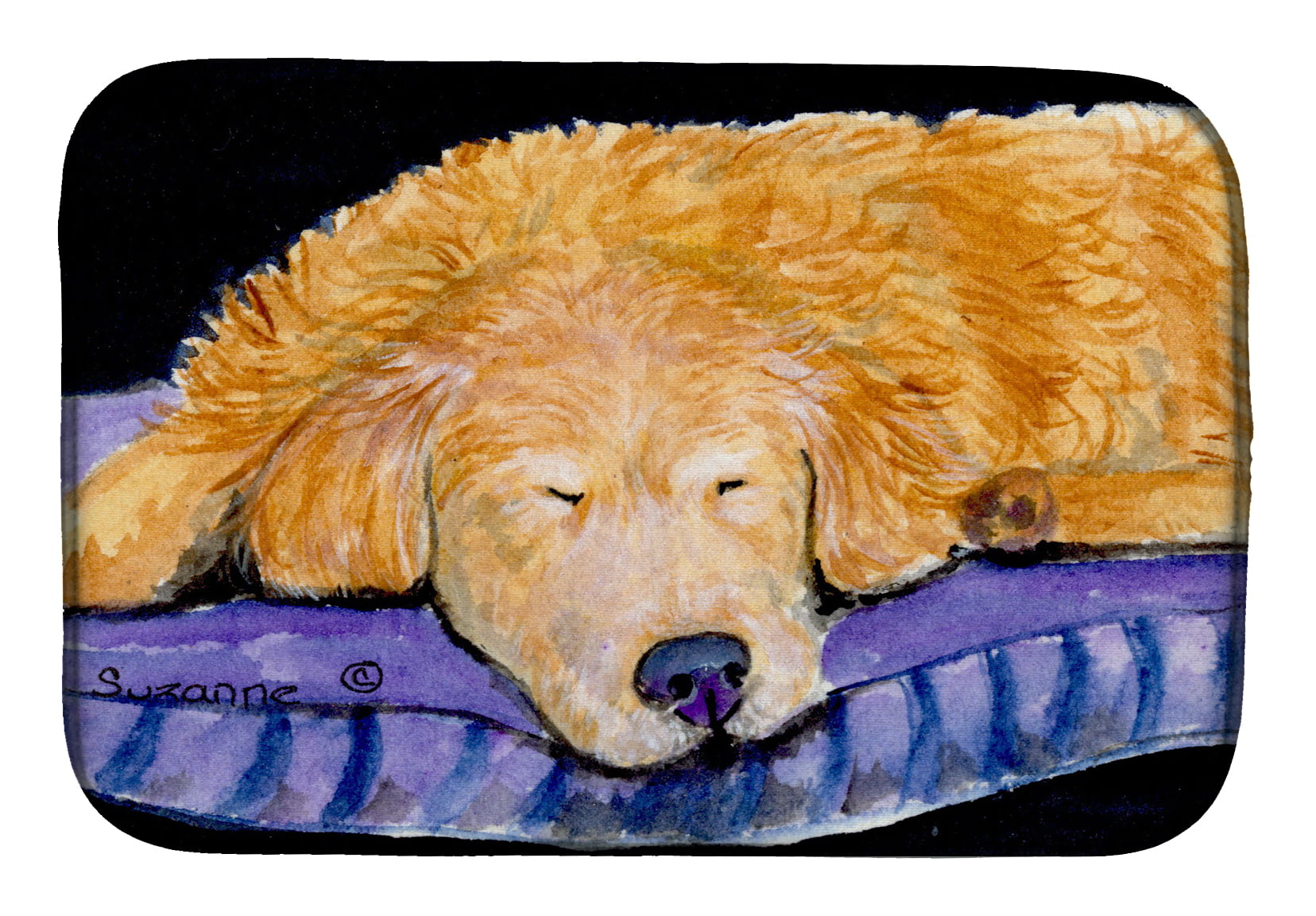 Picture of Carolines Treasures SS8909DDM Golden Retriever Dish Drying Mat