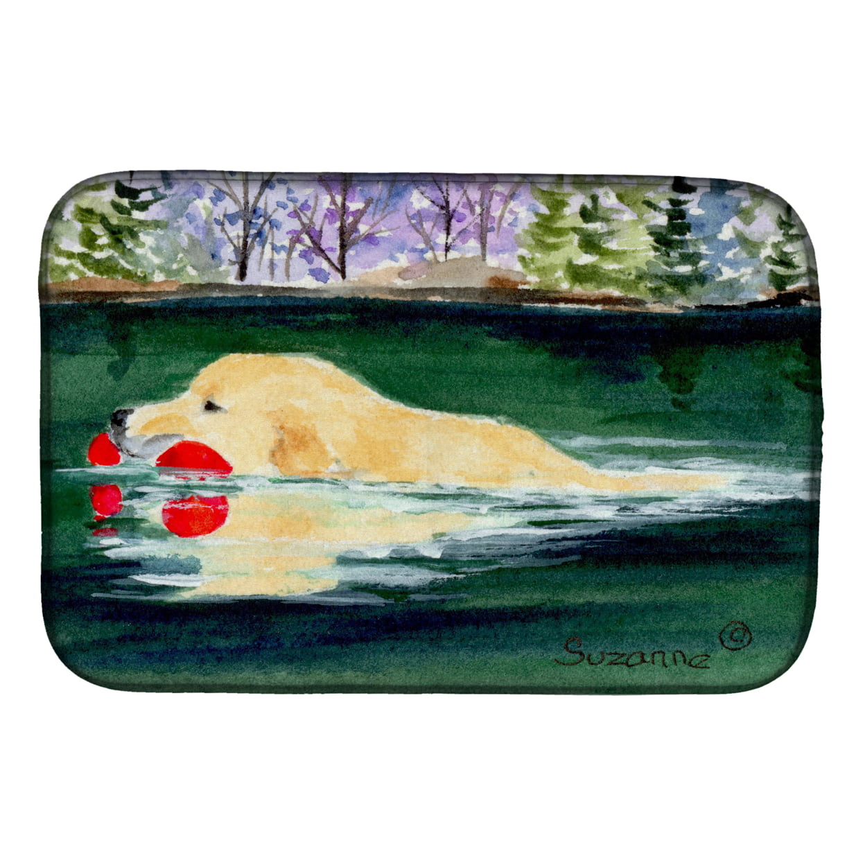 Picture of Carolines Treasures SS8935DDM Golden Retriever Dish Drying Mat