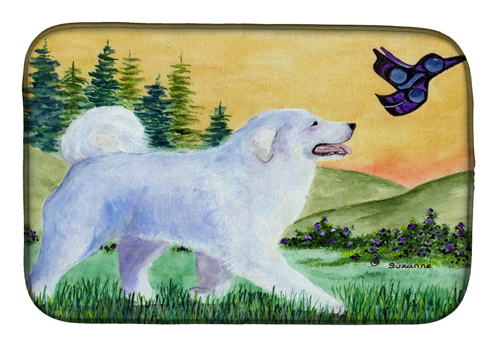 Picture of Carolines Treasures SS8241DDM Great Pyrenees Dish Drying Mat