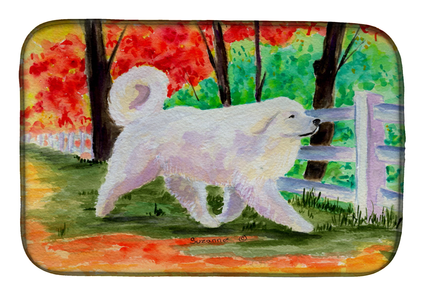 Picture of Carolines Treasures SS8472DDM Great Pyrenees Dish Drying Mat