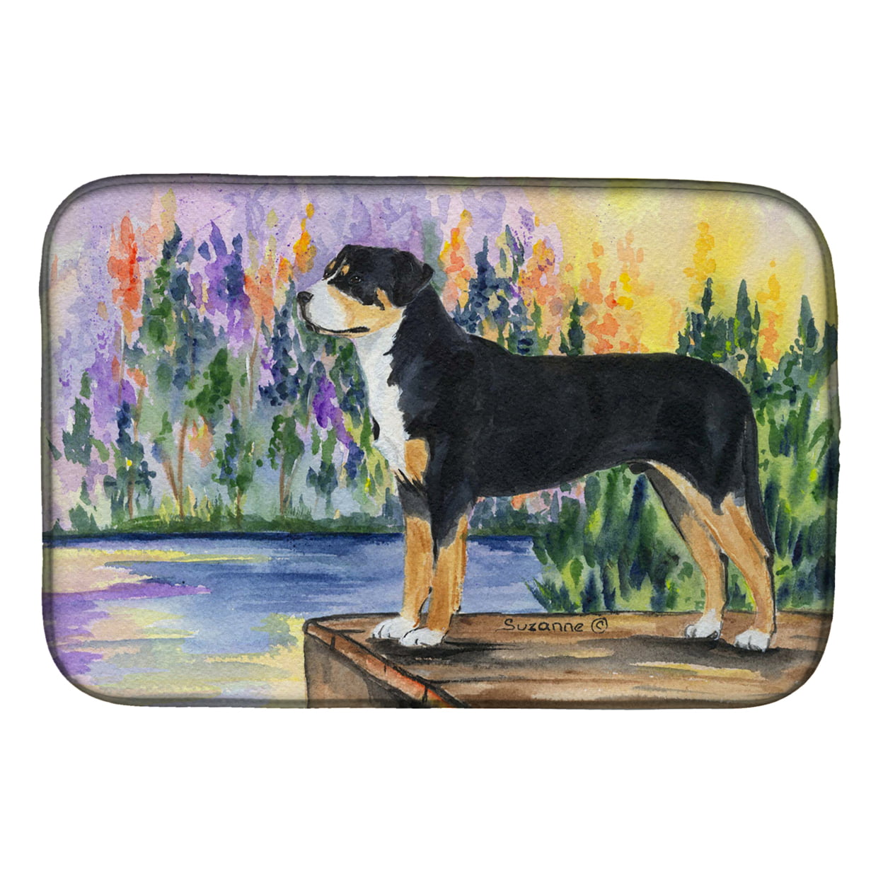 Picture of Carolines Treasures SS8160DDM Greater Swiss Mountain Dog Dish Drying Mat