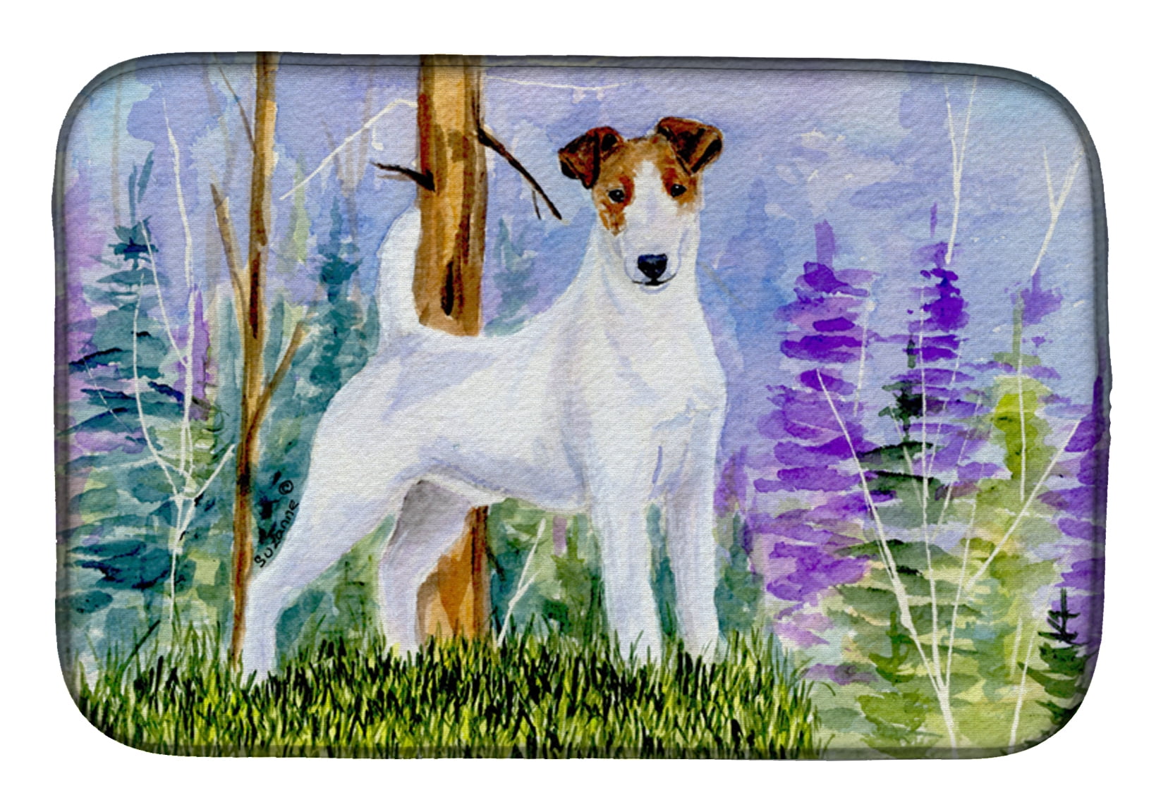 Picture of Carolines Treasures SS8637DDM Jack Russell Terrier Dish Drying Mat