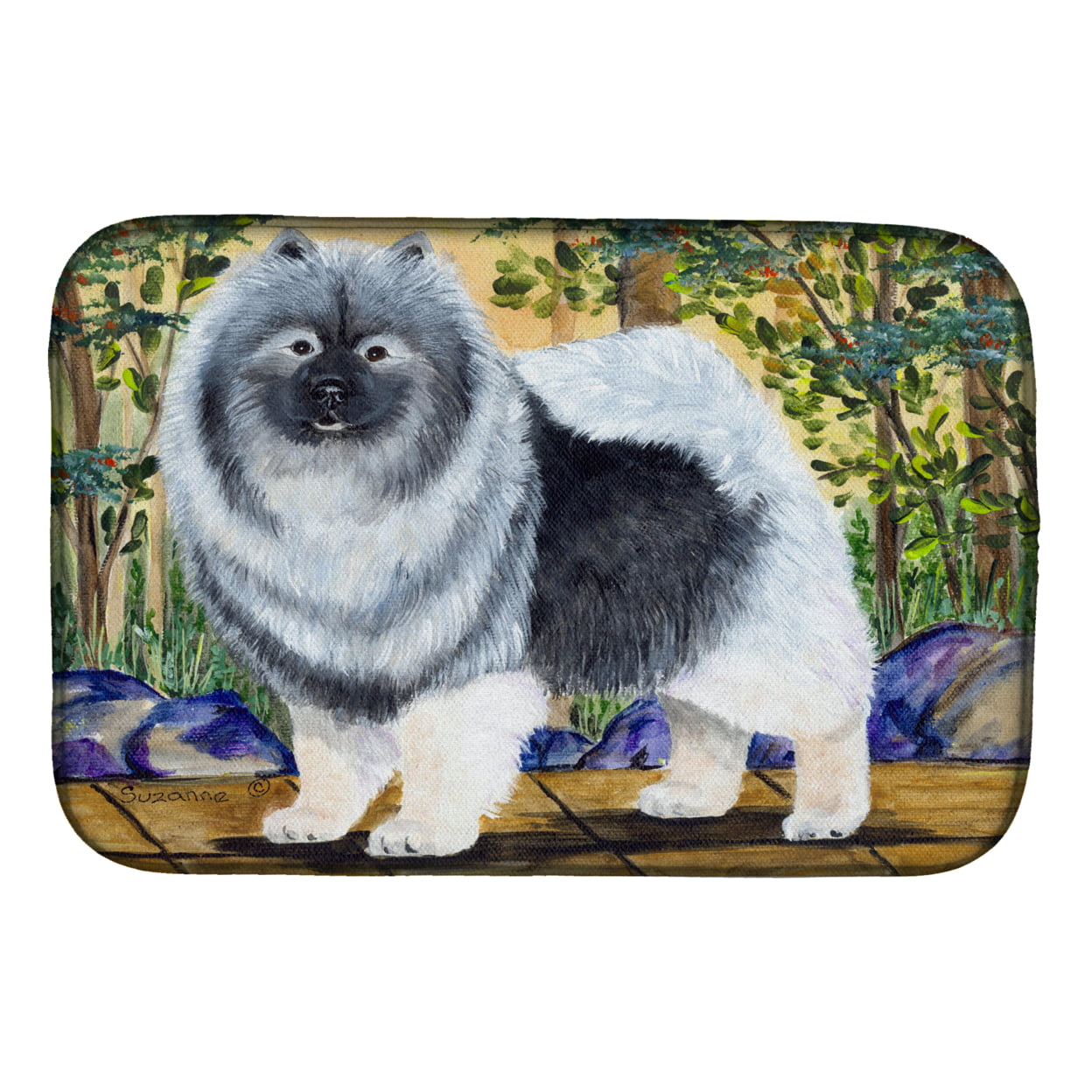 Picture of Carolines Treasures SS8127DDM Keeshond Dish Drying Mat