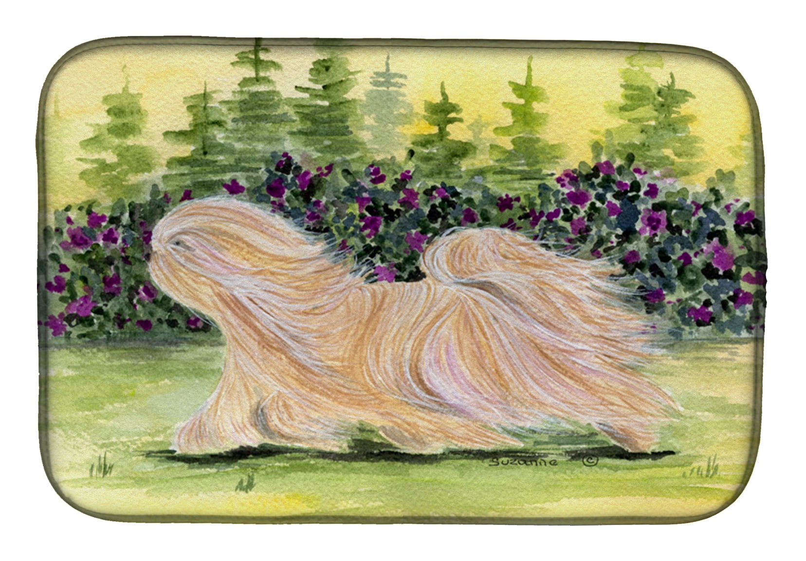 Picture of Carolines Treasures SS8328DDM Lhasa Apso Dish Drying Mat