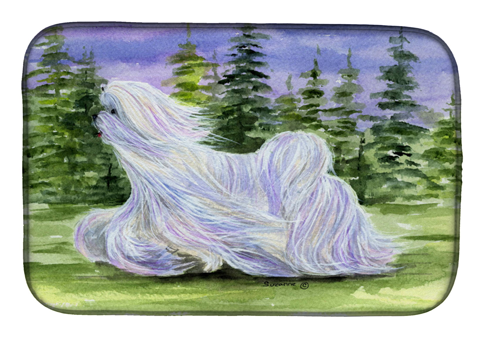Picture of Carolines Treasures SS8453DDM Maltese Dish Drying Mat