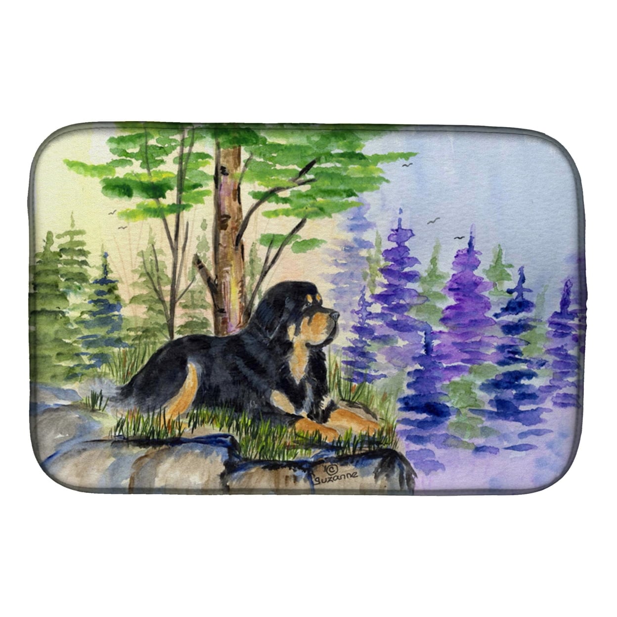 Picture of Carolines Treasures SS8007DDM Tibetan Mastiff Dish Drying Mat