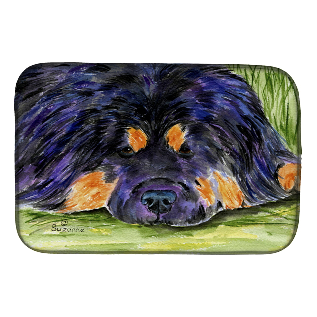Picture of Carolines Treasures SS8519DDM Tibetan Mastiff Dish Drying Mat