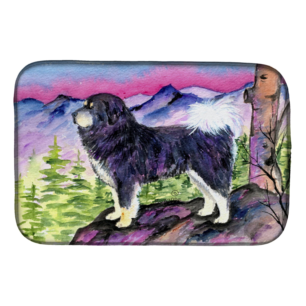 Picture of Carolines Treasures SS8528DDM Tibetan Mastiff Dish Drying Mat
