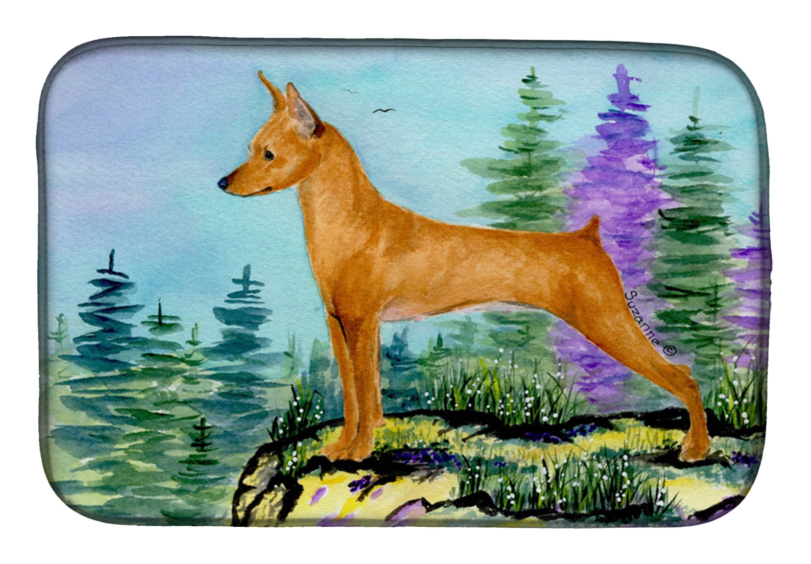 Picture of Carolines Treasures SS8660DDM Min Pin Dish Drying Mat
