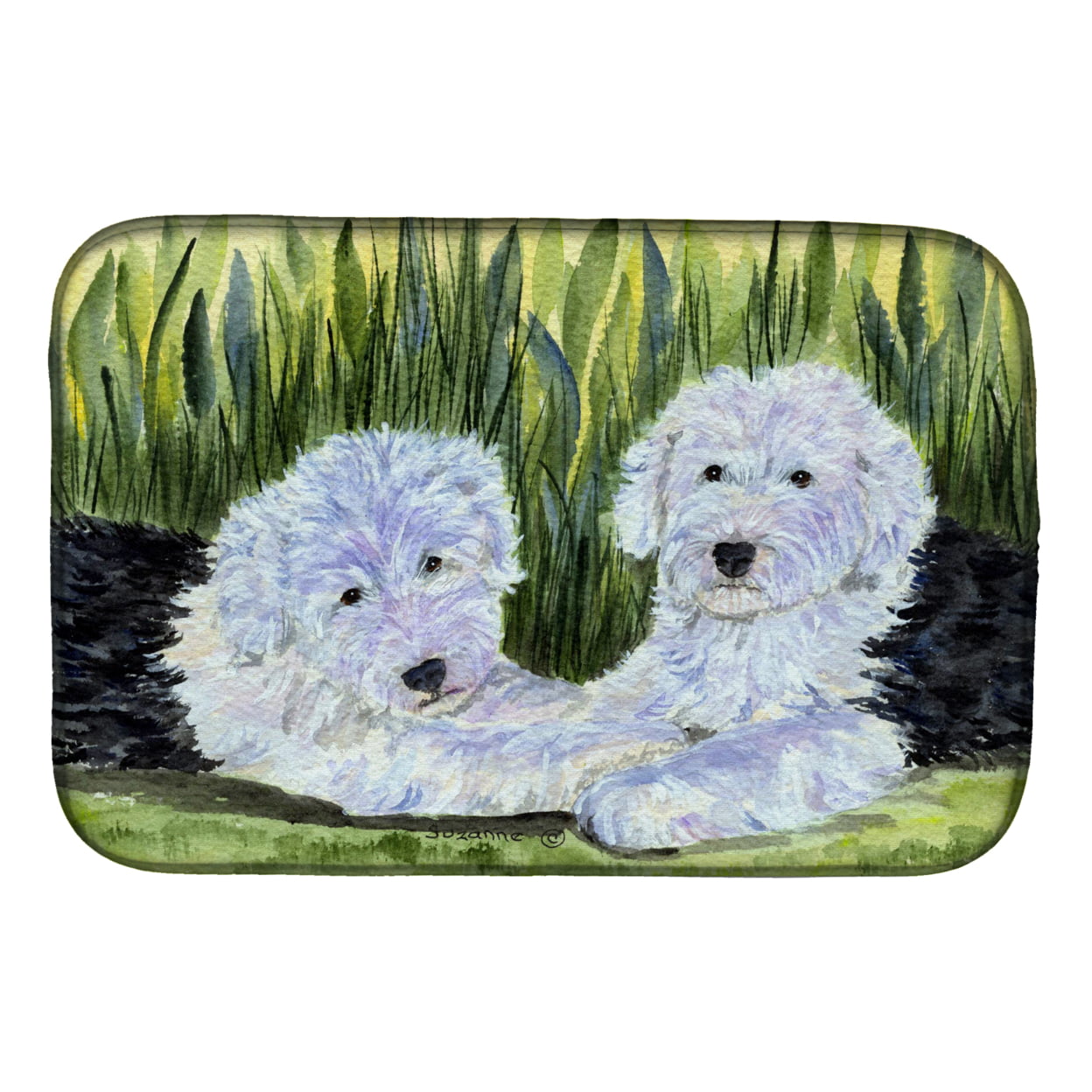Picture of Carolines Treasures SS8282DDM Old English Sheepdog Dish Drying Mat