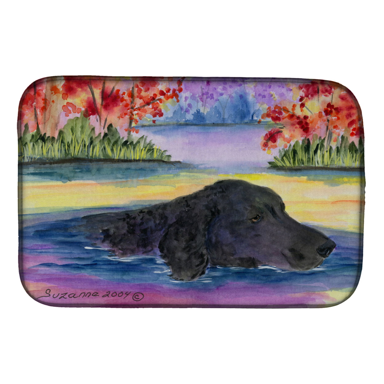 Picture of Carolines Treasures SS8043DDM Curly Coated Retriever Dish Drying Mat