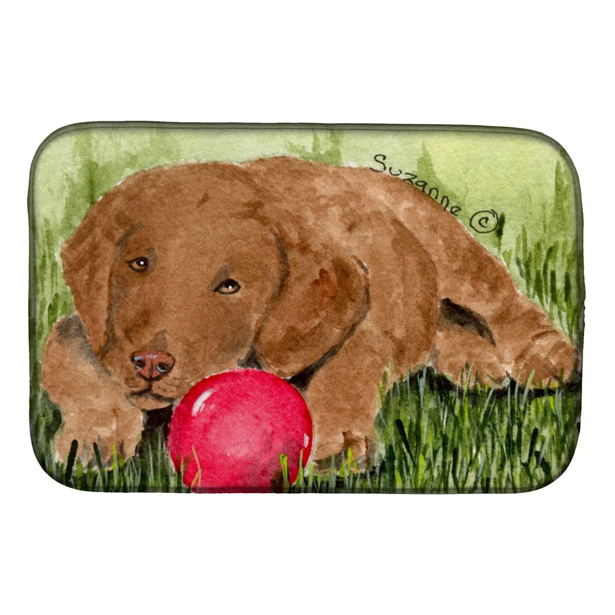 Picture of Carolines Treasures SS8684DDM Curly Coated Retriever Dish Drying Mat