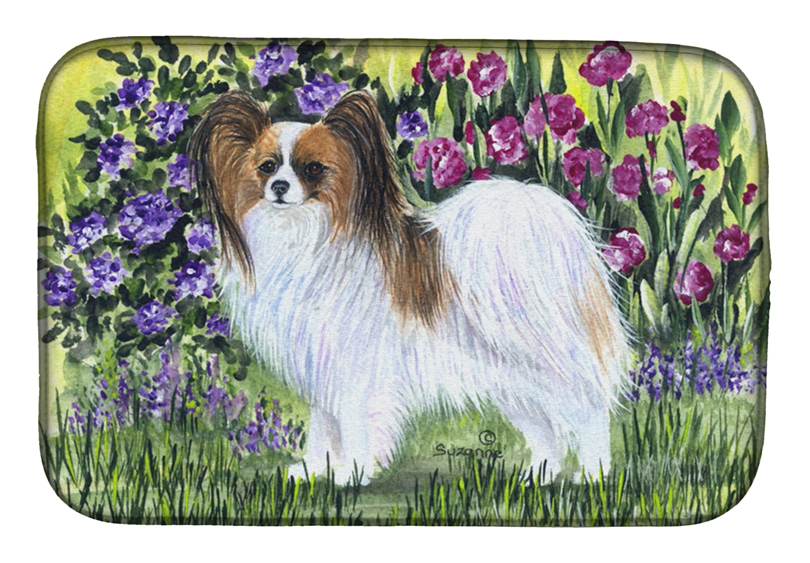 Picture of Carolines Treasures SS8153DDM Papillon Dish Drying Mat