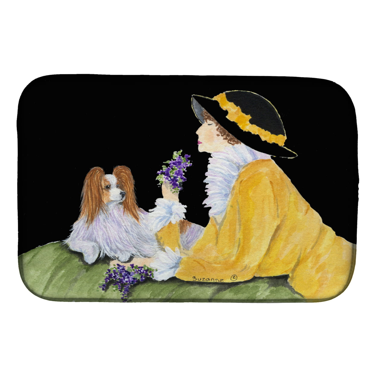 Picture of Carolines Treasures SS8633DDM Papillon Dish Drying Mat