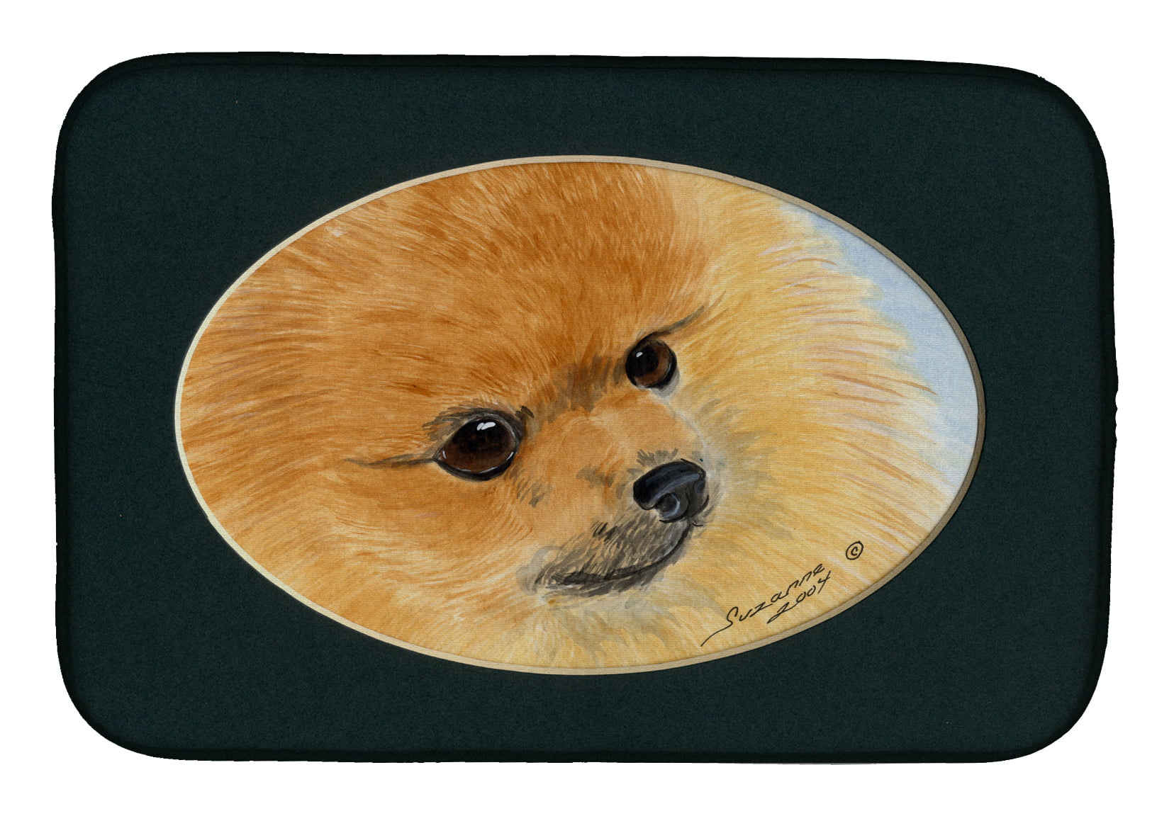Picture of Carolines Treasures SS8051DDM Pomeranian Dish Drying Mat