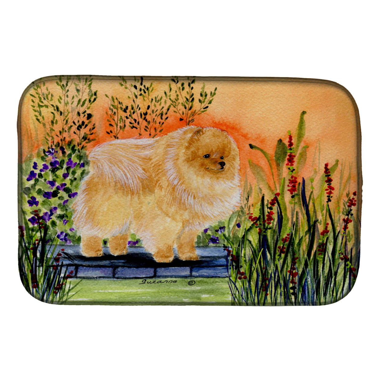 Picture of Carolines Treasures SS8161DDM Pomeranian Dish Drying Mat
