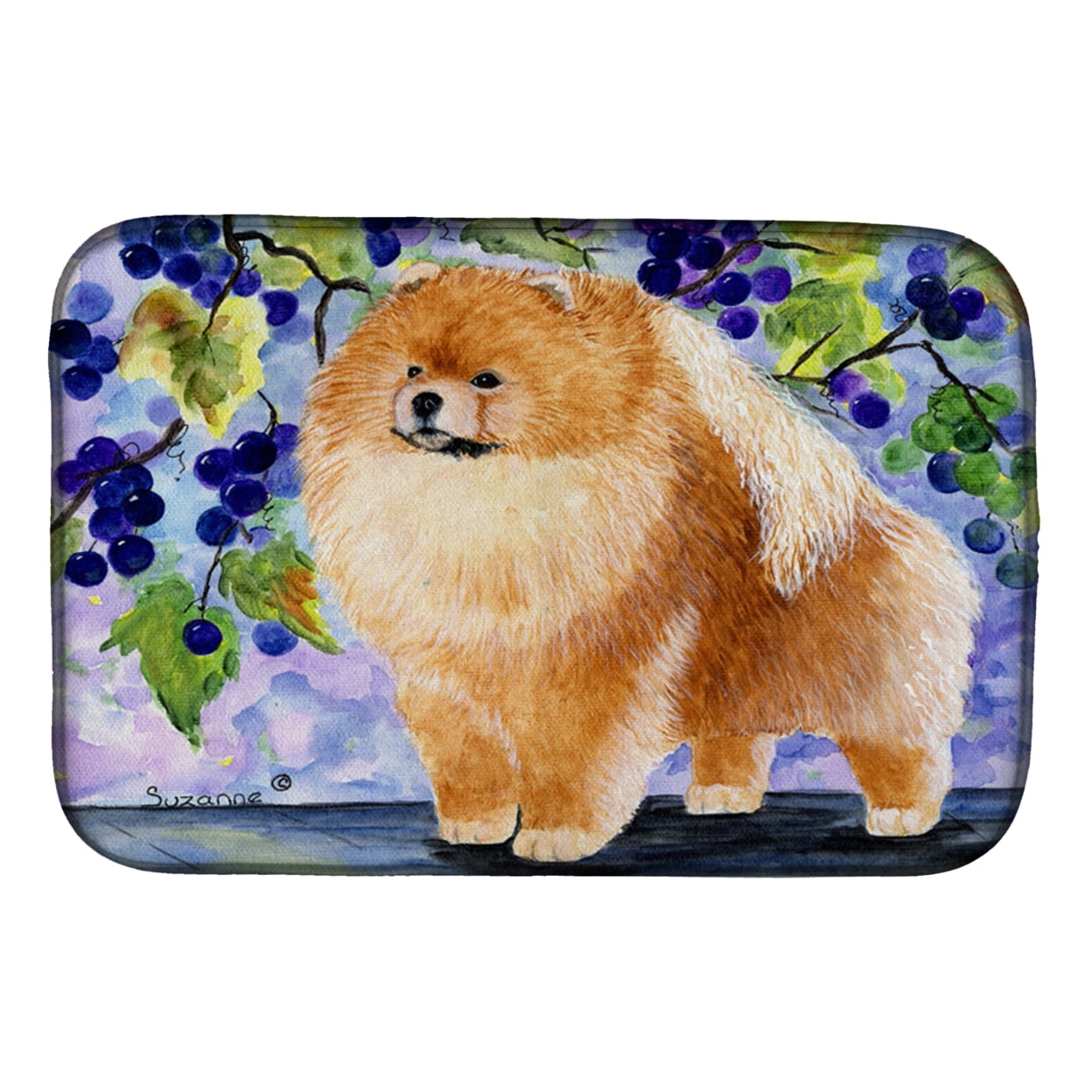 Picture of Carolines Treasures SS8251DDM Pomeranian Dish Drying Mat
