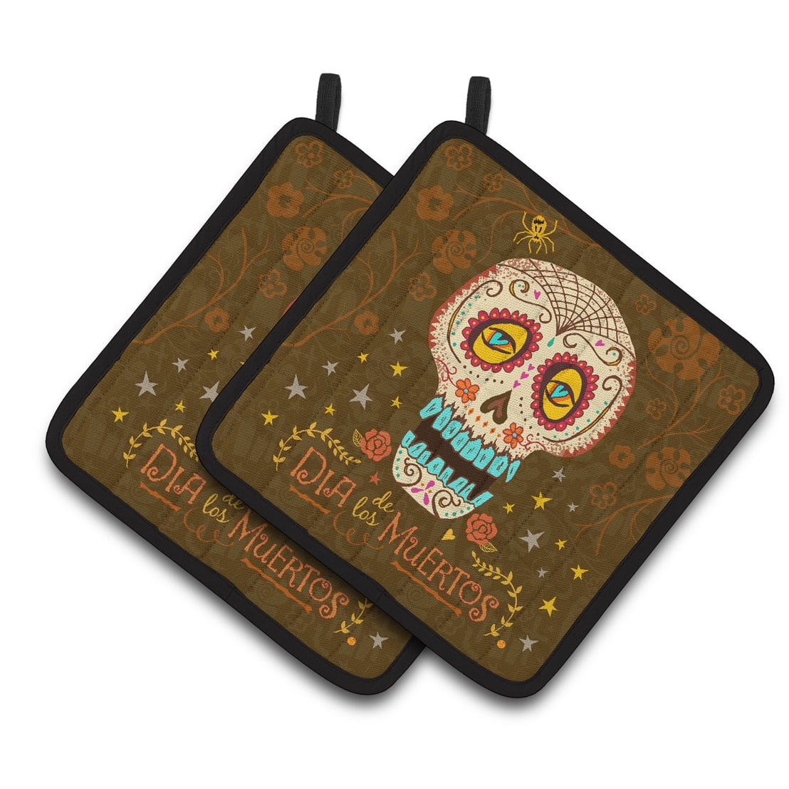 Picture of Carolines Treasures VHA3031PTHD Day of the Dead Pair of Pot Holders