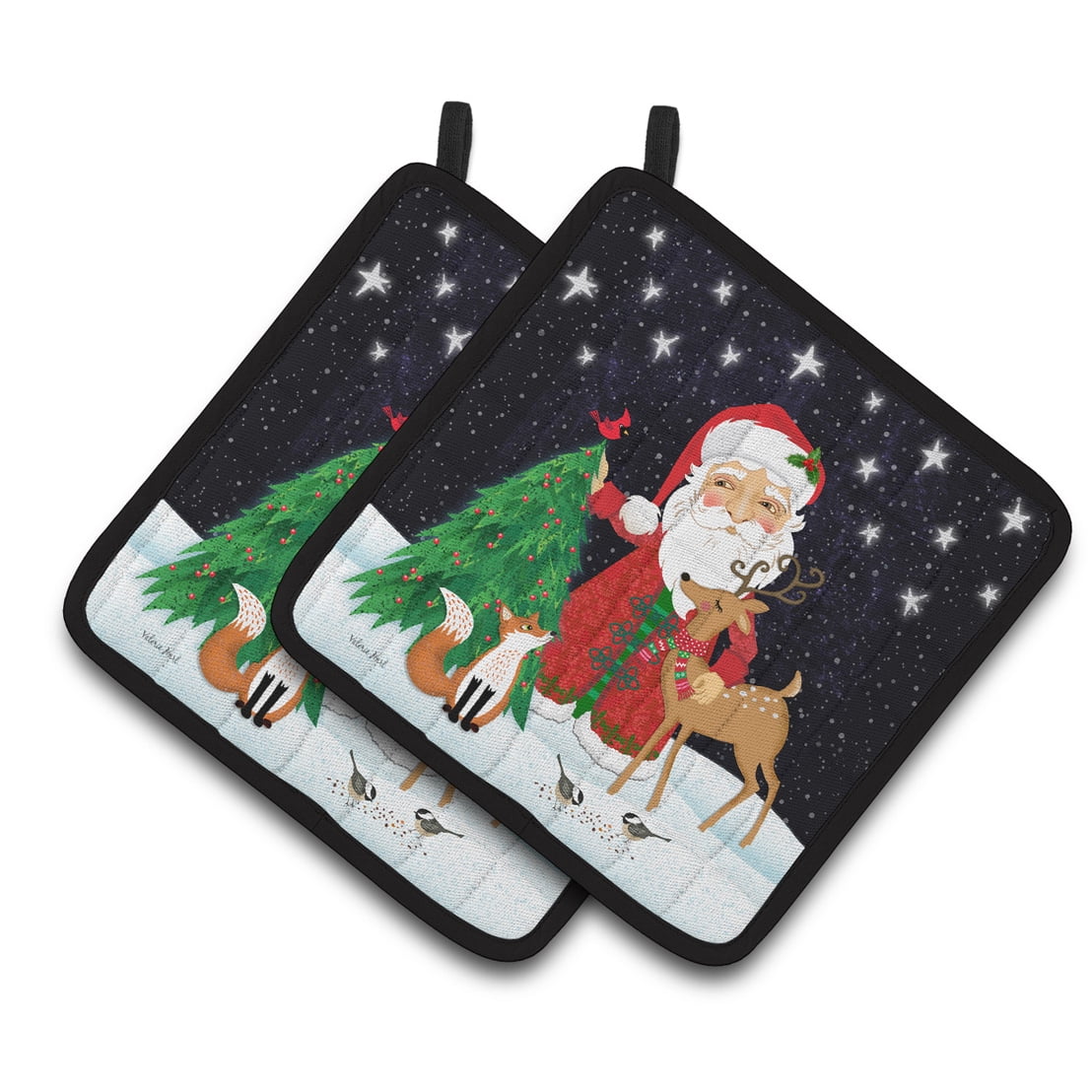 Picture of Carolines Treasures VHA3033PTHD Santa Claus Christmas Pair of Pot Holders